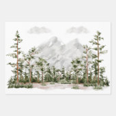 Wasserfarbengebirge und Wald Geschenkpapier Set (Vorderseite 2)