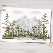 Wasserfarbengebirge und Wald Geschenkpapier Set