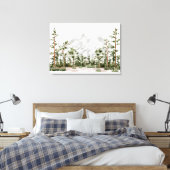 Wasserfarbengebirge und Wald Leinwanddruck (Insitu (Schlafzimmer))
