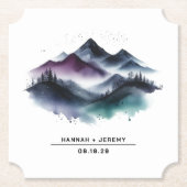 Wasserfarbengebirge Untersetzer (Vorderseite)