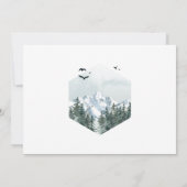 Wasserfarbengebirge Waldhochzeit Save The Date (Rückseite)