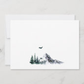 Wasserfarbengebirge Waldhochzeit Save The Date (Rückseite)