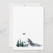 Wasserfarbengebirge Waldhochzeit Save The Date (Rückseite)