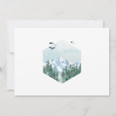 Wasserfarbengebirge Waldhochzeit Save The Date (Rückseite)