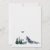 Wasserfarbengebirge Waldhochzeit Save The Date (Rückseite)