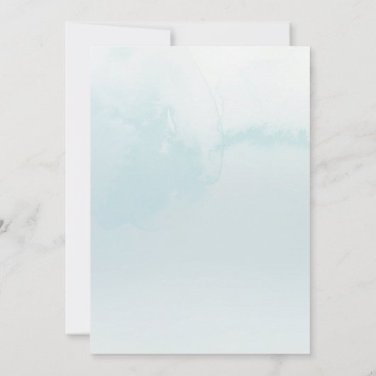 Wasserfarbengebirge Waldhochzeit Save The Date (Rückseite)