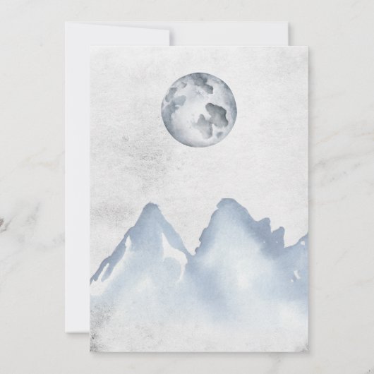 Wasserfarbengeburt des Drachenschlosses Einladung (Rückseite)