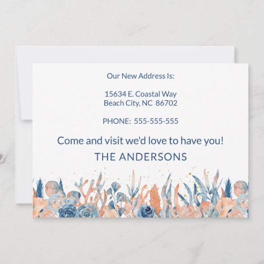 Wasserfarbengedeckte Küste Wir haben die Ankündigu Ankündigung (Rückseite)