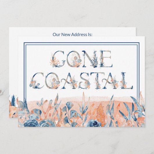 Wasserfarbengedeckte Küste Wir haben die Ankündigu Ankündigung (Vorne/Hinten)