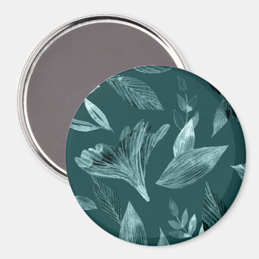 Wasserfarbengefallene Blätter 10 Magnet (Vorderseite/Rückseite)