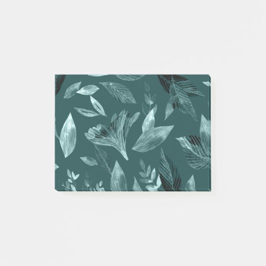 Wasserfarbengefallene Blätter 10 Post-it Klebezettel (Vorderseite)