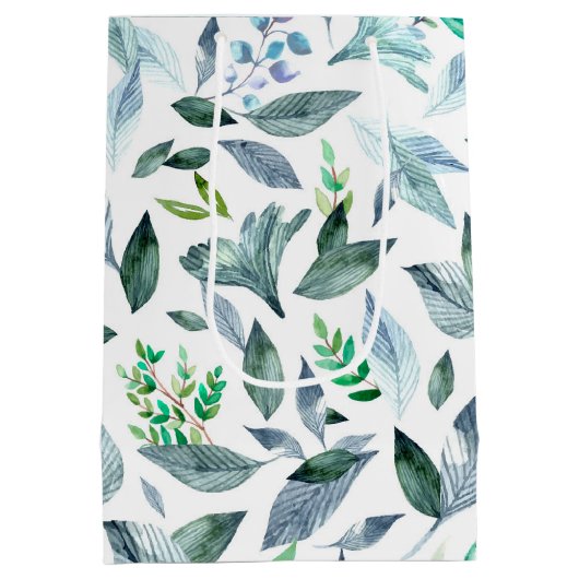 Wasserfarbengefallene Blätter 11 Mittlere Geschenktüte (Rückseite)