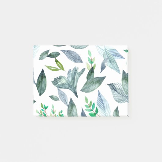 Wasserfarbengefallene Blätter 11 Post-it Klebezettel (Vorderseite)