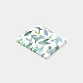 Wasserfarbengefallene Blätter 11 Post-it Klebezettel (angewinkelt)