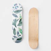 Wasserfarbengefallene Blätter 11 Skateboard (Vorderseite)