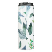 Wasserfarbengefallene Blätter 11 Thermosbecher (Rückseite)