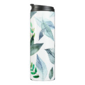 Wasserfarbengefallene Blätter 11 Thermosbecher (Nach rechts gedreht)