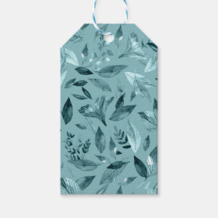 Wasserfarbengefallene Blätter 2 Geschenkanhänger