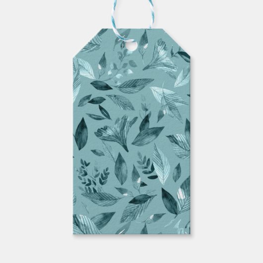 Wasserfarbengefallene Blätter 2 Geschenkanhänger (Vorderseite)