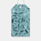 Wasserfarbengefallene Blätter 2 Geschenkanhänger (Rückseite)