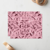 Wasserfarbengefallene Blätter 3 Mitteilungskarte (Vorderseite/Rückseite Beispiel)