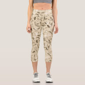 Wasserfarbengefallene Blätter 4 Capri Leggings (Vorderseite)