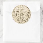 Wasserfarbengefallene Blätter 4 Runder Aufkleber (Tasche)