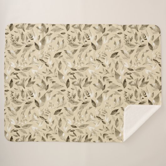 Wasserfarbengefallene Blätter 4 Sherpadecke (Vorderseite (Horizontal))