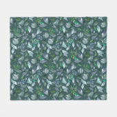 Wasserfarbengefallene Blätter 5 Fleecedecke (Vorderseite (Horizontal))