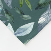 Wasserfarbengefallene Blätter 5 Fleecedecke (Ecke)