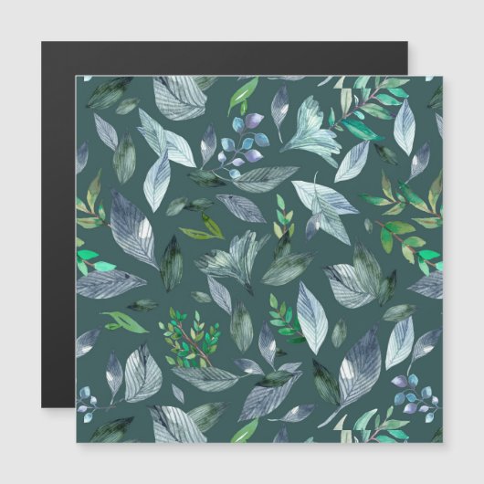 Wasserfarbengefallene Blätter 5 Magneteinladung (Vorne/Hinten)