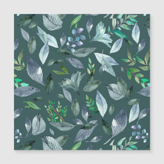 Wasserfarbengefallene Blätter 5 Magneteinladung (Vorderseite)