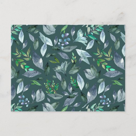 Wasserfarbengefallene Blätter 5 Postkarte (Vorderseite)