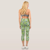 Wasserfarbengefallene Blätter 6 Capri Leggings (Rückseite)
