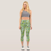 Wasserfarbengefallene Blätter 6 Capri Leggings (Vorderseite)