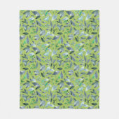 Wasserfarbengefallene Blätter 6 Fleecedecke (Vorderseite)