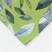 Wasserfarbengefallene Blätter 6 Fleecedecke (Ecke)