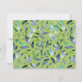 Wasserfarbengefallene Blätter 6 Save The Date (Rückseite)