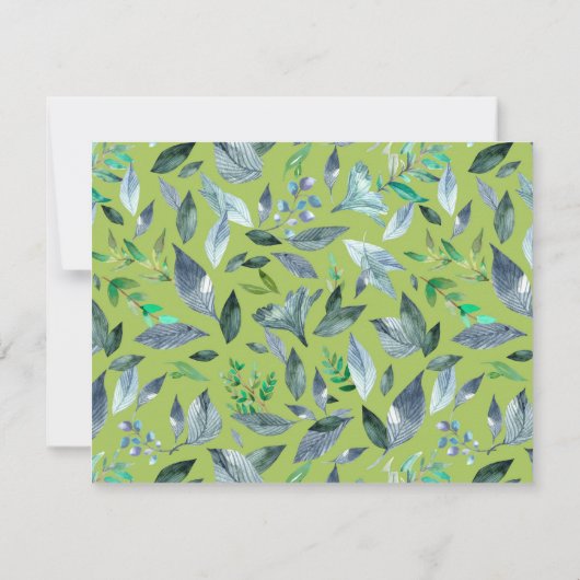 Wasserfarbengefallene Blätter 6 Save The Date (Rückseite)