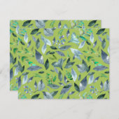 Wasserfarbengefallene Blätter 6 Save The Date (Vorne/Hinten)