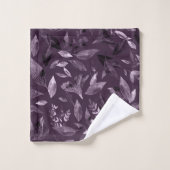 Wasserfarbengefallene Blätter 7 Badhandtuch Set (Waschlappen)