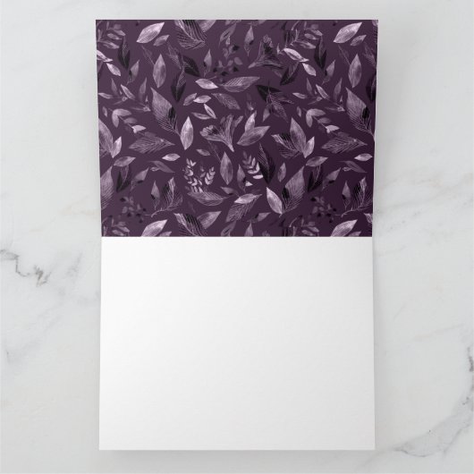 Wasserfarbengefallene Blätter 7 Dankeskarte (Innenseite)