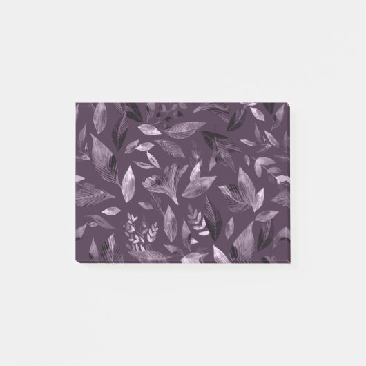 Wasserfarbengefallene Blätter 7 Post-it Klebezettel (Vorderseite)