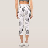 Wasserfarbengefallene Blätter 8 Capri Leggings (Rückseite)