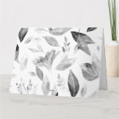 Wasserfarbengefallene Blätter 8 Dankeskarte (Rückseite)