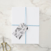 Wasserfarbengefallene Blätter 8 Geschenkanhänger (Mit Garn)