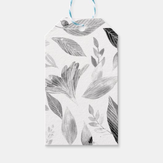 Wasserfarbengefallene Blätter 8 Geschenkanhänger (Vorderseite)