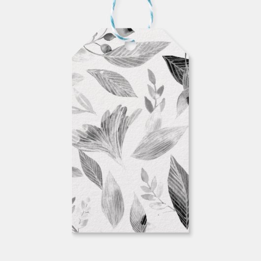 Wasserfarbengefallene Blätter 8 Geschenkanhänger (Rückseite)