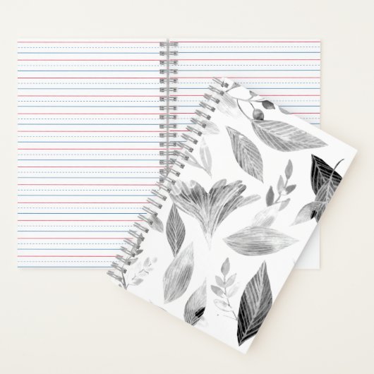 Wasserfarbengefallene Blätter 8 Notizblock (Innen)