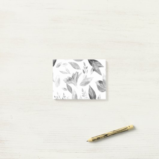 Wasserfarbengefallene Blätter 8 Post-it Klebezettel (Auf Schreibtisch)